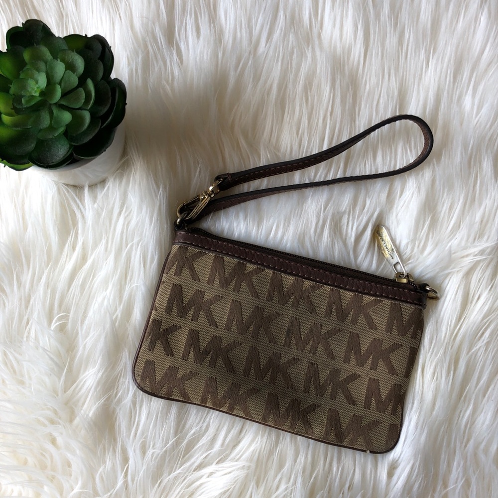 Michael Kors Signature Monogram Wristlet
